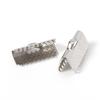 50pcs Stainless Steel Fastener Crimp End Clips Cove Clasps for Jewelry Making Cord Caps Ribbon Leather Cord Foldover Connectors