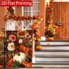 2D Flat, 2D Flat Welcome Autumn Thanksgiving Maple Leaf Sunflower Flower Garden Flag_2 (1)- Outdoor Garden Flag Double-sided Home Decoration Courtyard