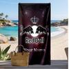 RB Leipzig FC Personalisiertes Bedrucktes Strandtuch Fußballlogo Unterstützung Benutzerdefinierter Name Text Absorbierendes Handtuch Für Sport Reisen Besonderes Geschenk