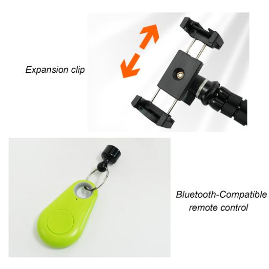 Golf Phone Holder with Bluetooth-compatible Remote Control 360 Degrees Retractable Silicone Leg Tripod Live Streaming Cell Phone Stand Bracket