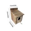 Owl Nesting Box Wooden Weather Resistant Shelter Yard Bird Shelter For Finch Hummingbird Outdoor Garden Balcony Patio Courtyard