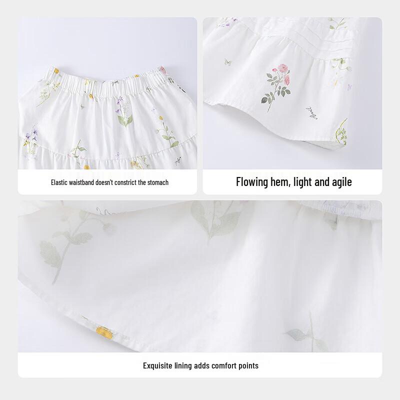 Annil Girls' Floral Puffy Short Skirt