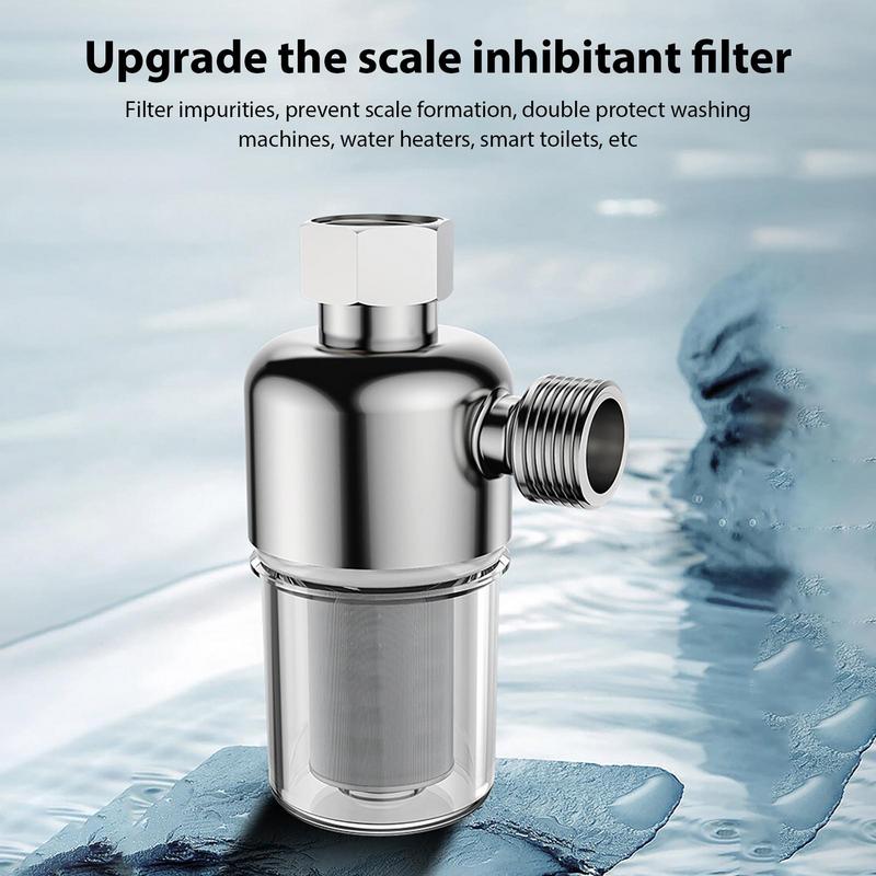 Water Heater Filter Spin Down Sediment Filters Stainless Steel Leak-Proof Multifunctional Hot Water Heater Pre Filter