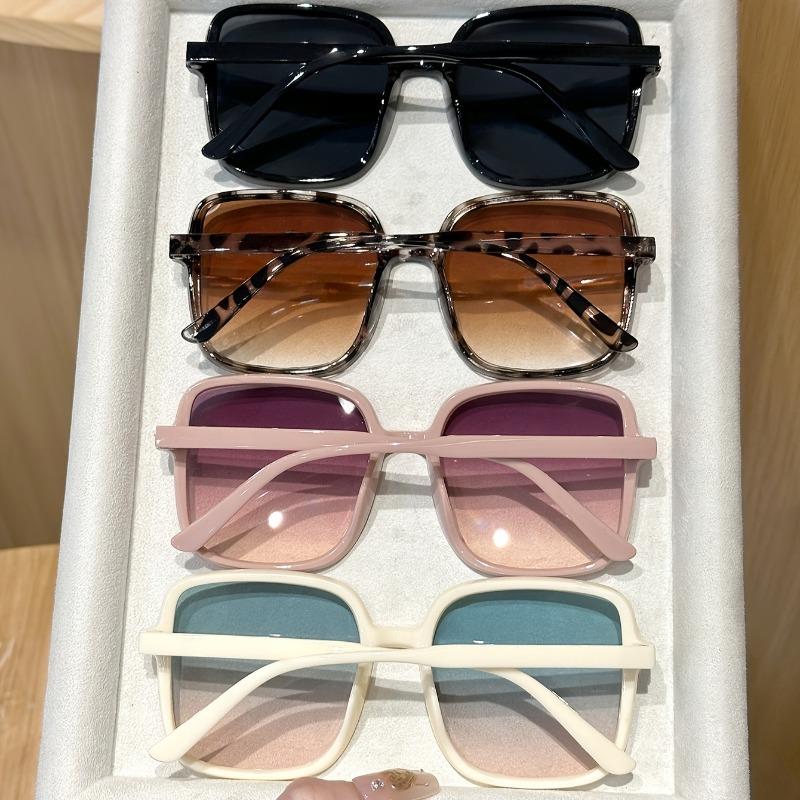 4 Pairs of Women's/men's Trendy Retro Large Frame Korean Version Fashionable Glasses for Daily Leisure