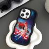 HSR Himeko Coque de téléphone portable en TPU à bord ondulé pour iPhone 17 16 15 14 13 12 11 Air Pro Max Plus Coque colorée