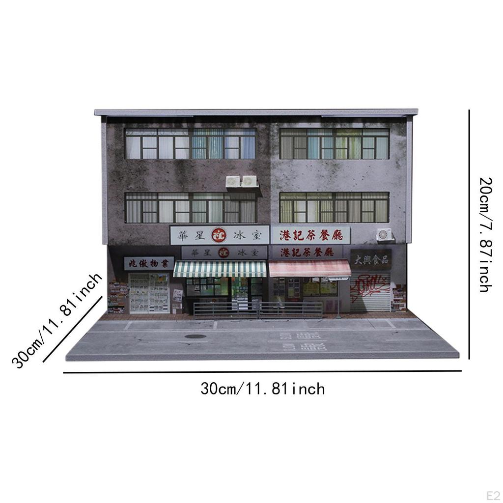 1:64 Scale Diecast Vehicle Model Display Case,Diecast Car Garage,with Lights,Layout Organizer