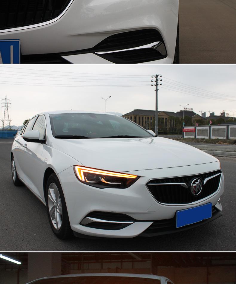 17-19 Buick Regal LED Bi-Xenon Lens Headlight Assembly with Turn Signal and Corner Light for Car Modification
