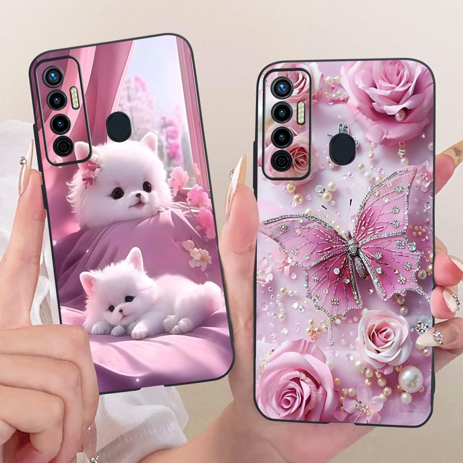 Stoßfeste Hülle für Tecno Camon 17 Pro 17P Hülle CG7 CG7n CG8 CG8h Niedliche Cartoon Weiche Schale für Tecno Camon 17 CG6 CG6j Rückseite