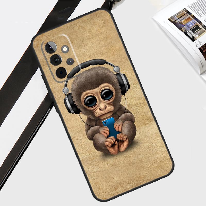 

Monkey Gorilla Ape Baby Phone Case For Samsung A03S A02S A21S A20e A12 A22 A32 A42 A52 A72 A50 A70 A51 A71 Cover Samsung A03S