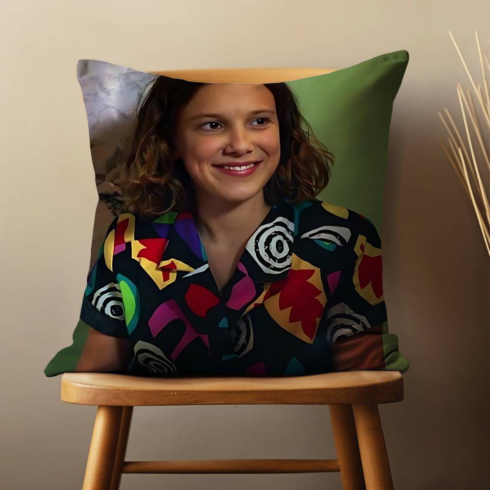 Actress M-Millie B-Brown Pillow Case Living Room Sofa Cushion Cover Suitable For Home Bedroom Decoration And Protector