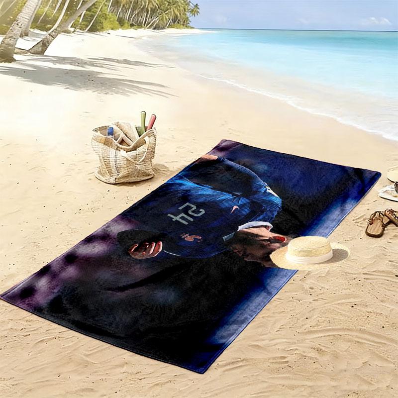 Rayan Cherki Print Beach Towel, Large Soft Quick Dry Towel for Beach Camping Swimming