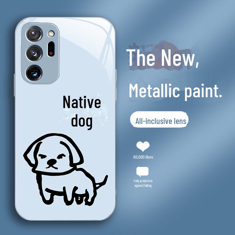 Lustige Cartoon Flüssigglas Hülle für Samsung Galaxy Note 20 - Einfaches, Kreatives, Sturzsicheres Design