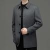 Men's Lapel Wool Blend Mid-length Business Casual Coat