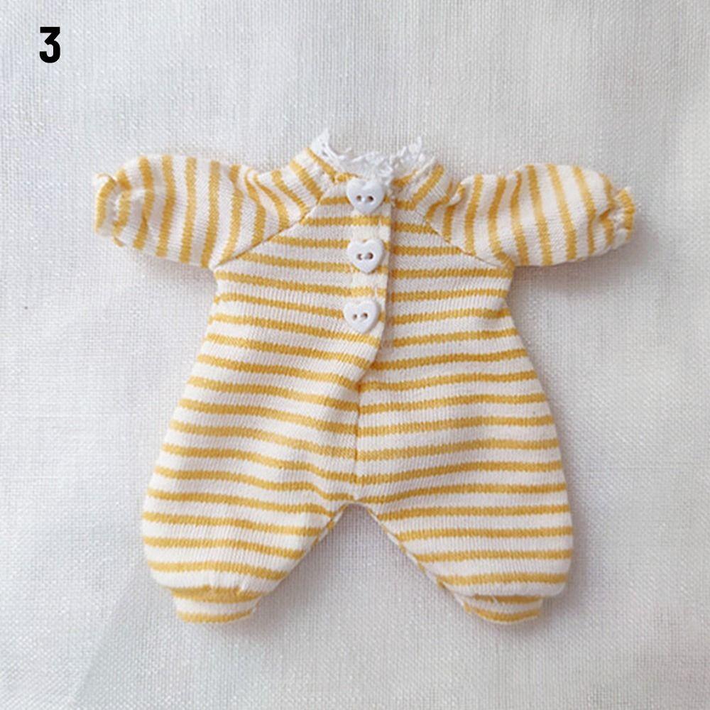 Ob11 Dolls Clothes Cute Pajamas Cotton Stripe Dot Jumpsuits For Obitsu11 Rompers For 1/12BJD Dolls Accessories Kids Toys