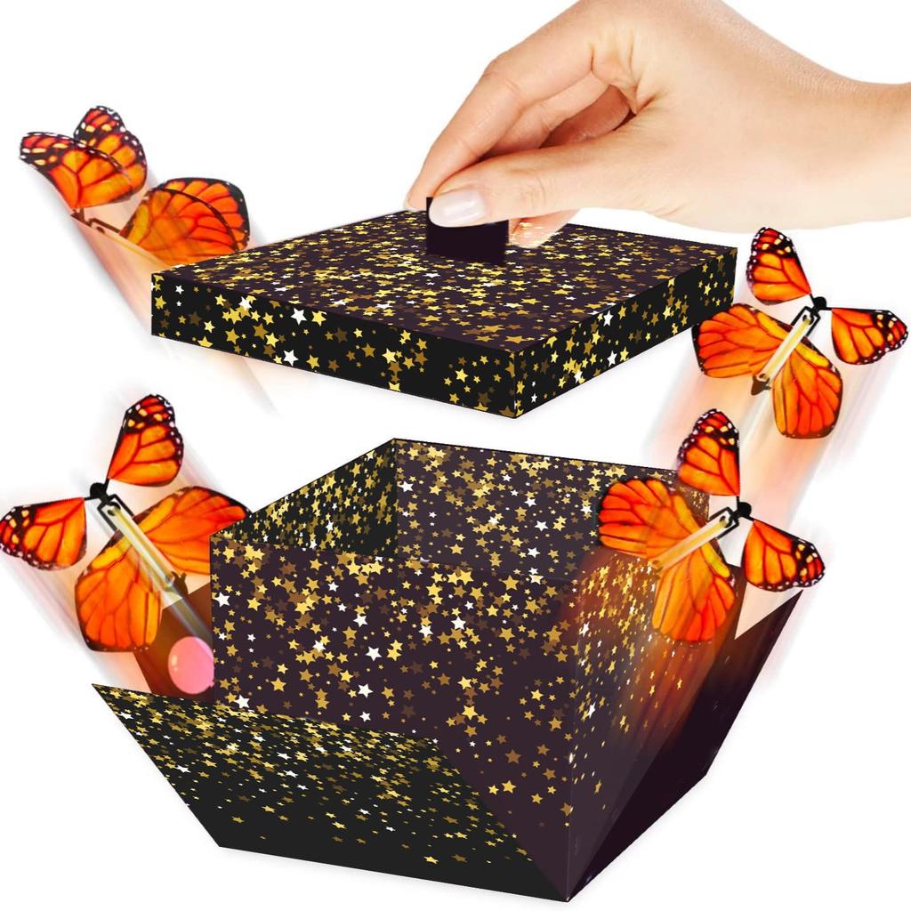 Flying Butterfly Explosion Gift Box Surprise Butterfly Box Christmas Greeting Cake Box Festival Gift Box