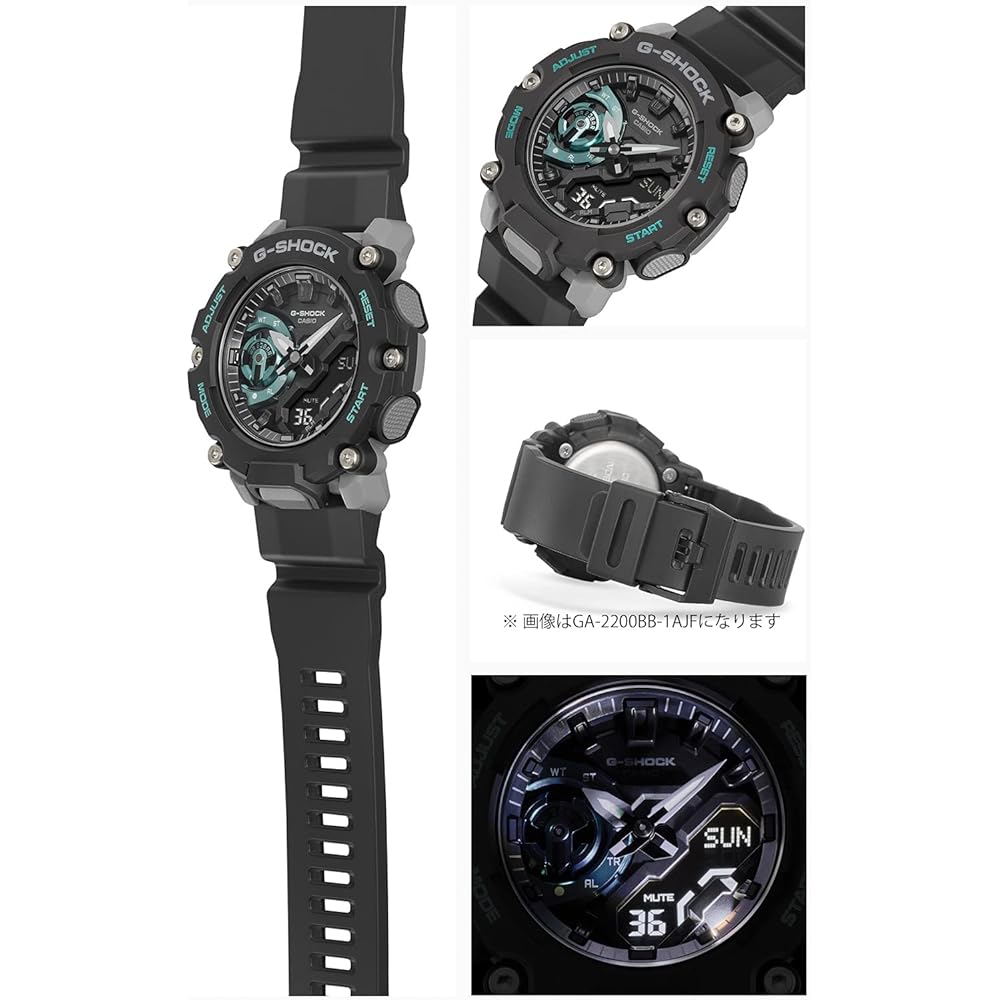 Hodinky Casio G-Shock (GA-2200M-1AJF) se strukturou Carbon Core Guard, Pánské, Černé (Oficiální japonský produkt)