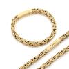 Bracciale Bizantino Personalizzato, Acciaio al Titanio Placcato Sottovuoto Catena Imperatore Fibbia Magnetica Set Collana da Uomo