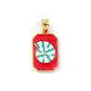 2Pcs Brass Pendants 18K Gold Plated Enamel Octagon Pearlescent Sun Coconut Tree Conch Tulip Pendants Necklace DIY 3cm X 1.4cm