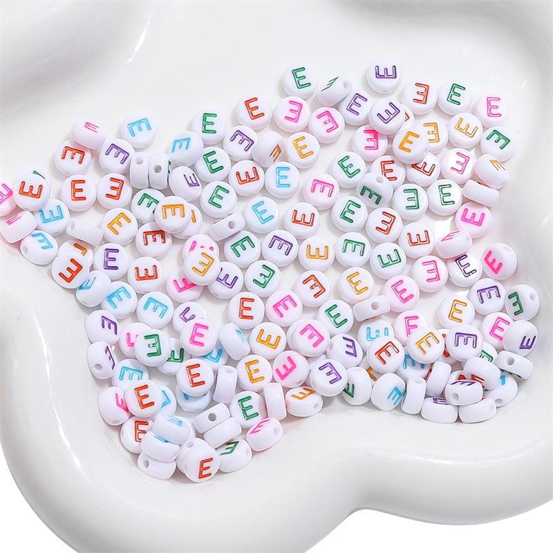 4x7mm Acrylic English Letter Beads for DIY Kids' Educational Jewelry, Bracelets, and Necklaces.