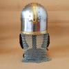 Medieval Copper gate Helmet with Stand Medieval helmet for Saxon Viking Helmet Brass and Steel Helmet Best Gift