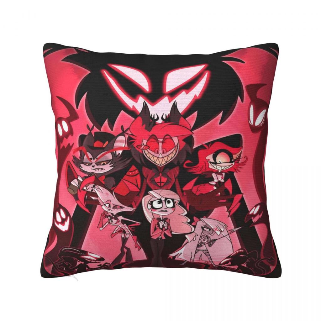 Pillow Case Cartoon H-Hazbin HotelS Soft Pillow Cover Novelty Cushion Cover Custom DIY Pillowcases For Living Room Chair