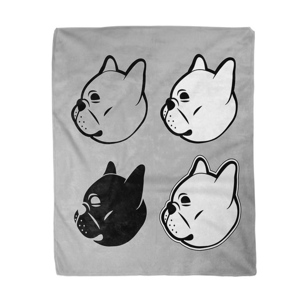 French Bulldog Dog Cute Ultra-Soft Flannel Printed Blanket Velvet Plush Throw Blanket Nap Cover High Quality Home Use Sofa Decor