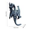 Resin Sculpture Flying Dragon Figure Wall Hanging Decor Monster Models Villa Home Figurines Outdoor Garden Decoration