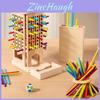 Kids Wooden Stick Puzzle Toy With Color Learning And Family Play For Early Education