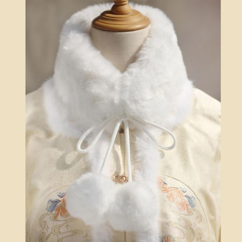 Neck Warmer Scarf Neck Gaiter for Women Girl Hanfu Thicken Warm Scarf