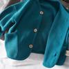 Herbst Kinder Langarm Strickjacke Baby Baumwollmantel für Jungen Mädchen Einfarbig Jacke Kinder Freizeitstrickjacke Kinderkleidung