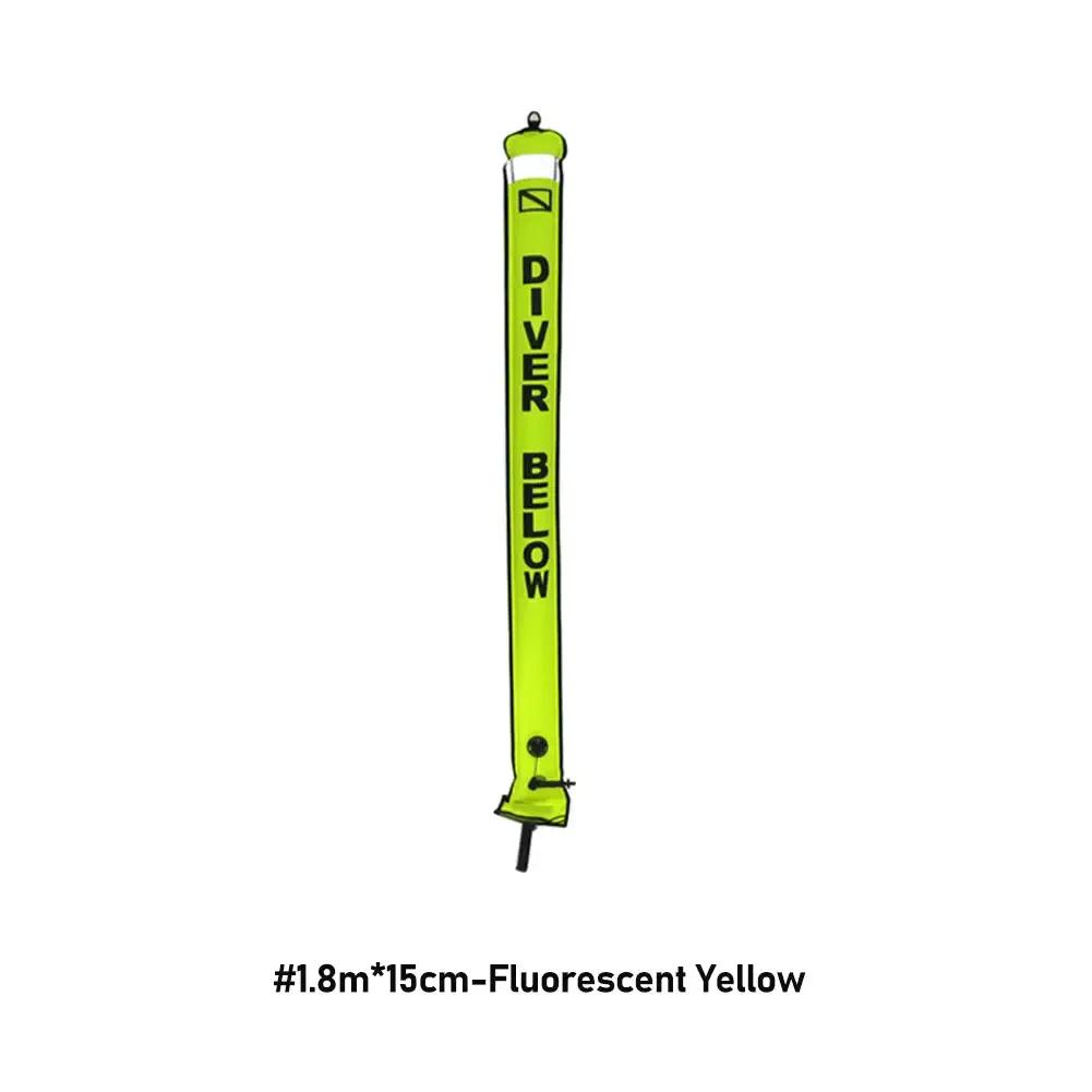 1.2-1.8M Inflatable Diving Safety Sausage SMB Signal Tube Surface Marker Buoy Scuba Diving Gear