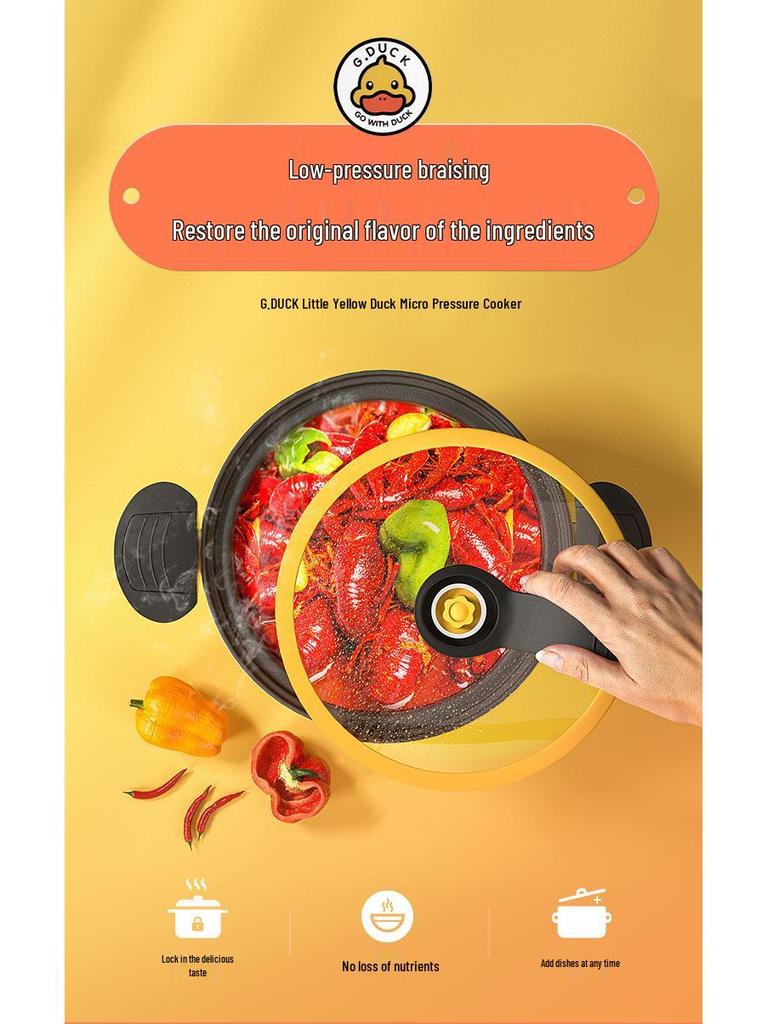 New Multifunctional Little Yellow Duck Non-Stick Micro Pressure Cooker Stew Pot