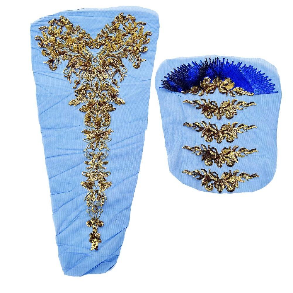 Sequin Embroidery Sequined Embroidery Patches DIY Lace Appliques Stage Costumes