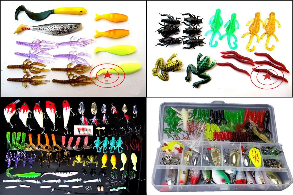 Soft Plastic Lure Set For Bass Night Fishing With Glowing Baits For Anglers