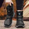 Women Winter Plus Snow Boots Men Medium Warm High Top Cotton Shoes Large Antiskid Solid Color