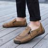 Large Size Handmade Split Leather Shoes Men Loafers Comfortable Casual Driving Shoes Moccasins Man Shoes