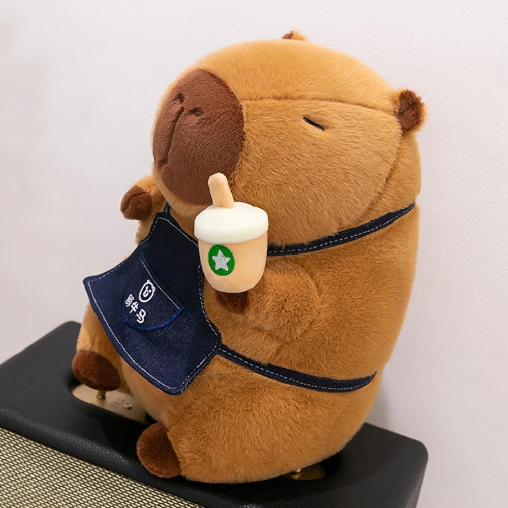 Apron Capybara Plush Doll Stuffed Capybara Fluffty Doll Capybara Plush Toy  Home Decor