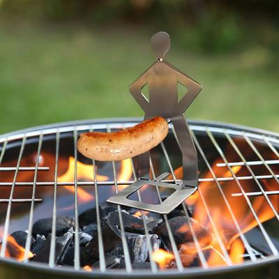1-5PCS Funny Sausage Holder BBQ Roaster Rack Stainless Steel Sausage Stand for Camping Outdoor Picnic Kitchen Grill Accessories