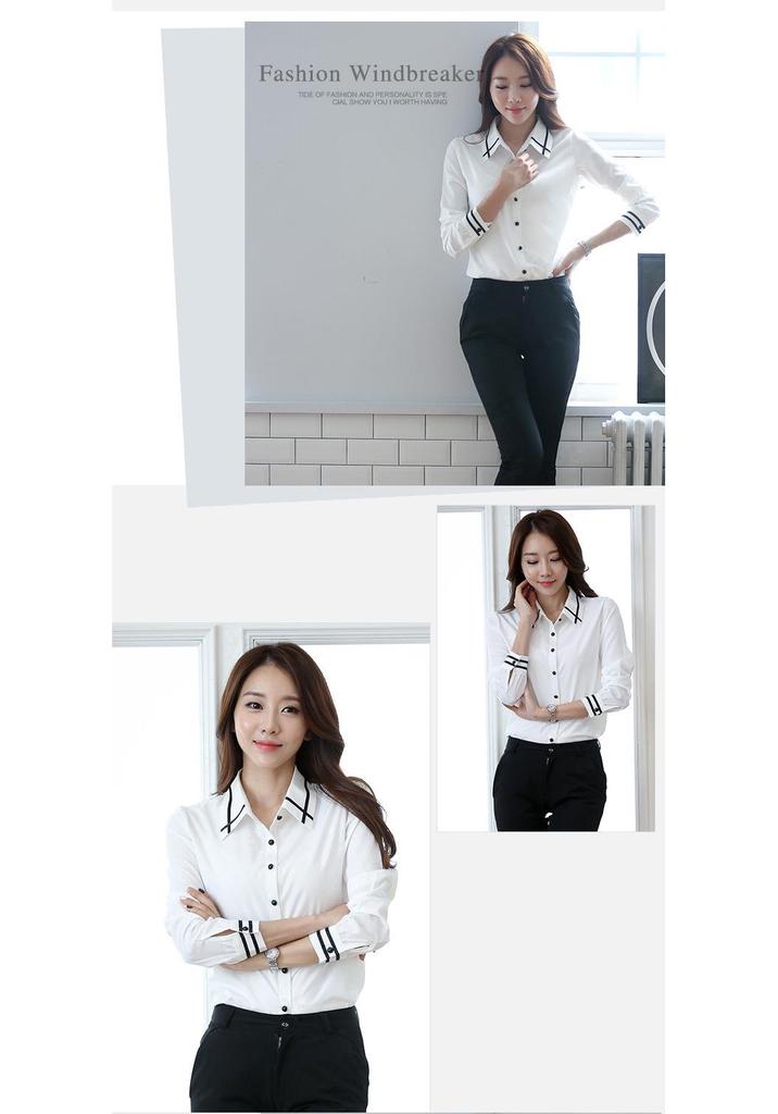 Versatile Korean Style Women's Chiffon Long-Sleeve Casual Loose Plus Size Shirt for Spring/Summer Fashion