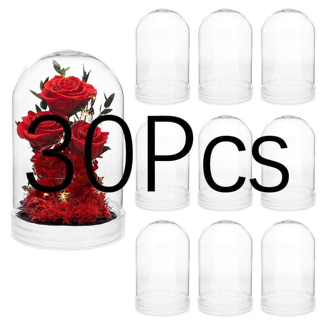 Transparent Dome Cover Diy Handmade Display Fresh Flower Petals Decoration Plastic-covered Christmas Snowman Protective Box