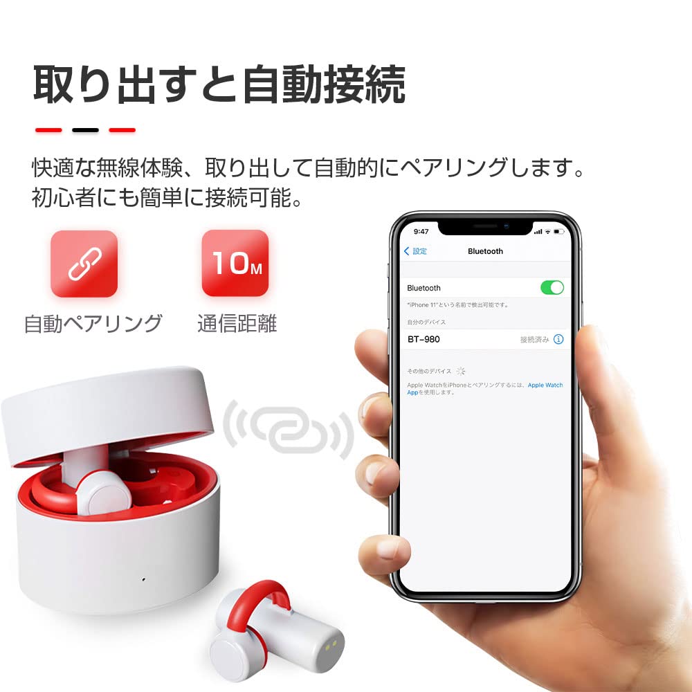 Bone Conduction Earphones New Bluetooth Ear Cuff Separate Left and Right Ear Wireless HiFi Sound CVC Noise Automatic 7 Hours of Charging Case