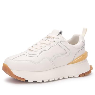 Sneakers Women Platform Flats Femme Luxe Genuine Leather Ladies Casual Sport Shoes White Black For Spring Autumn
