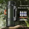 Food-Grade Thermos Flask with Tea and Water Separator - Large Capacity, Portable for Outdoor Use