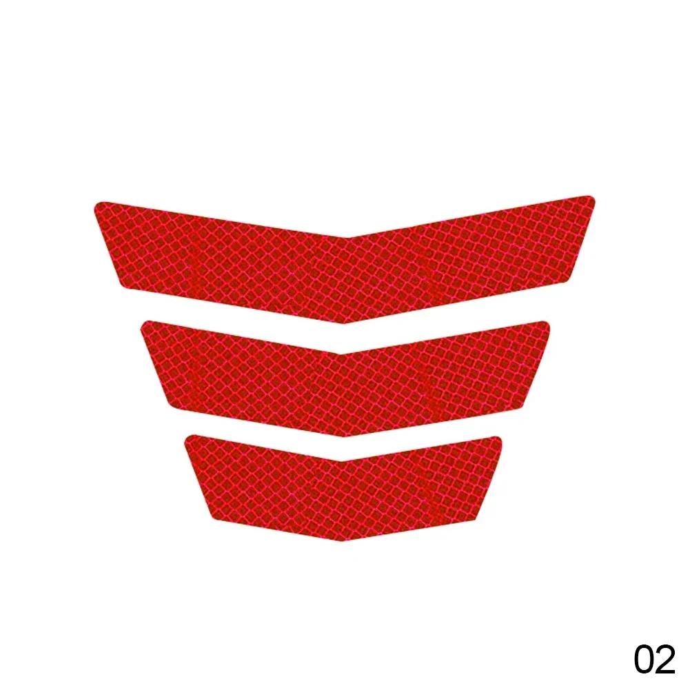 3X Motorcycle Stickers Reflective Warning Trapezoidal Arrow Tail Fender Racing Bumper Decal Adhesive Tape for Car Pegatinas Moto