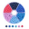 Handmade Mixed-Color Seed Beads Set: 6-Compartment Box for DIY Bracelets and Necklaces