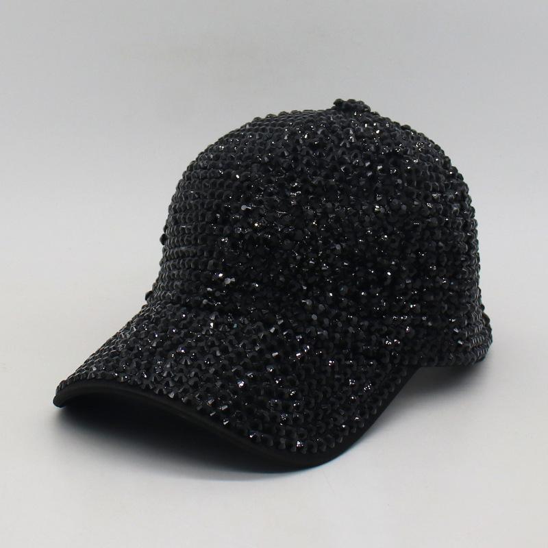 Outdoor Trendy Rhinestone Hip-Hop Performance Peaked Cap Spring And Summer Full Diamond Point Diamond Set Baseball Cap