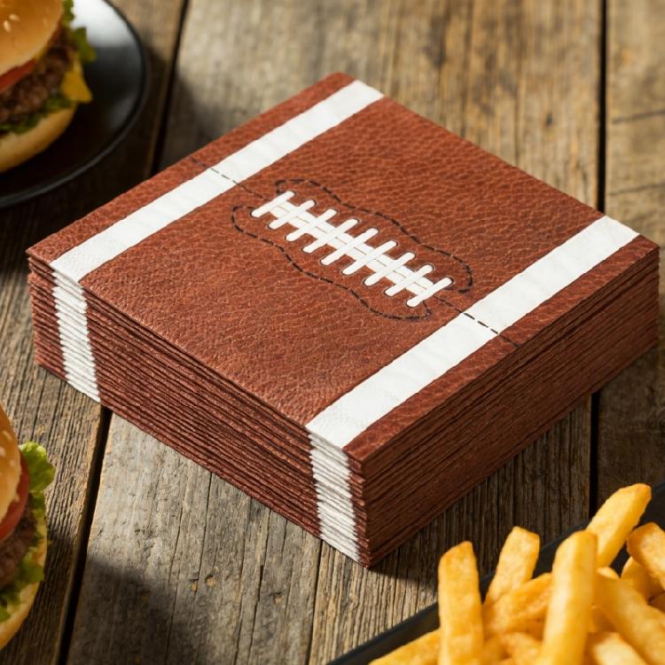 100 Premium American Football Themed Napkins For Sports Activities Team Gatherings And Outdoor Meals