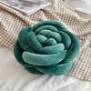 Nordic Woven Rose Plush Pillow for Sofa Back Support Cozy Home Decor Cushion