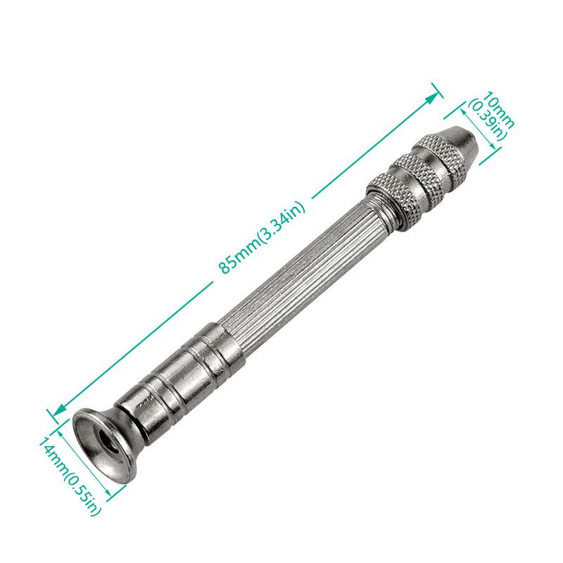Mini Hand Drill Woodworking Tools Drilling Rotary Tool Manual Twist Drill Bit Watchmaker Pin Vice Watch Repair Tools