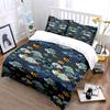 Cartoon Pirate Fish Pattern Bedding Duvet Cover Set  (1*Duvet Cover 2*Pillowcases, without duvet insert)